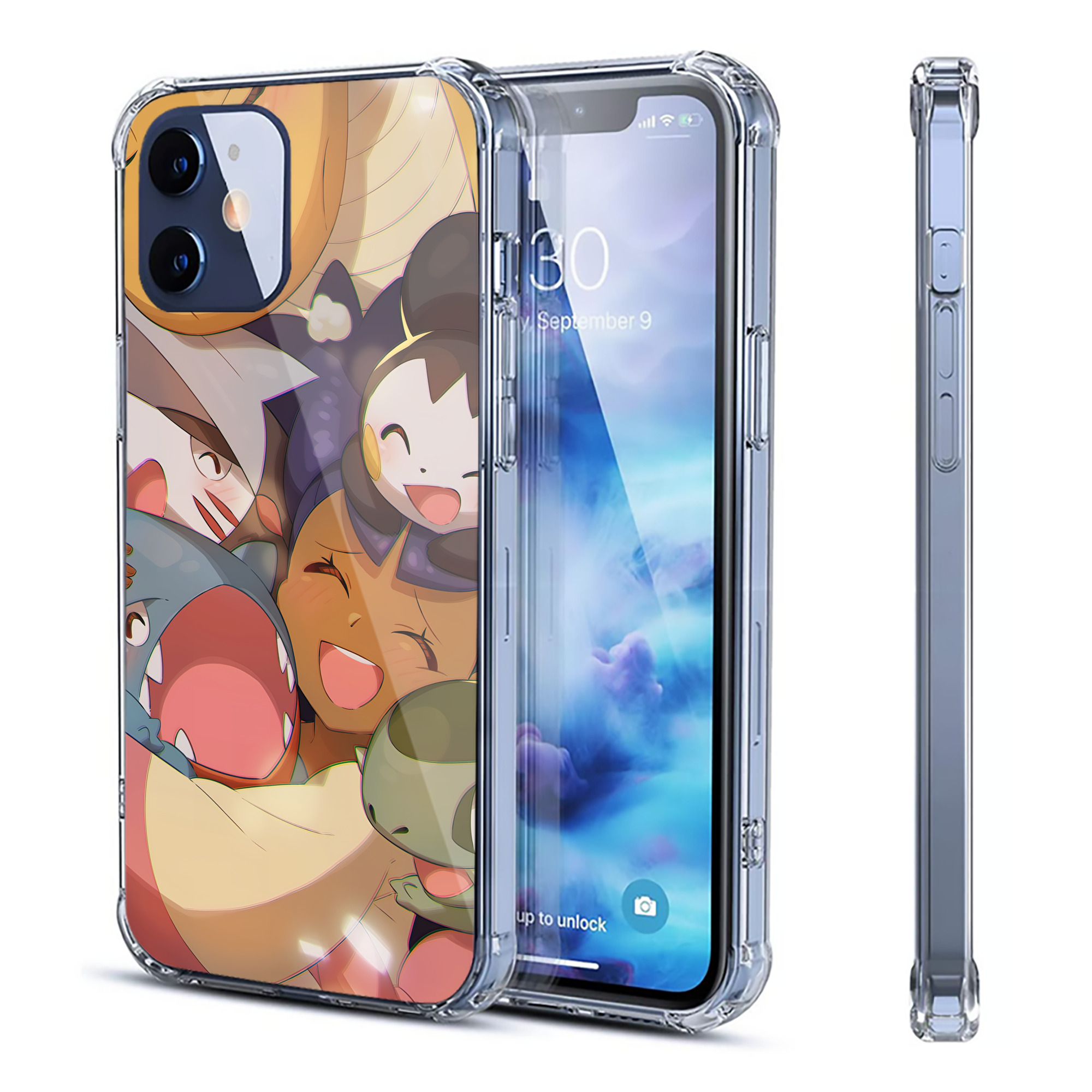 （画像用） ポケットモンスター Pokémon 【iPhone 12シリーズ対応】透明スマホケース（クリアソフトケース）